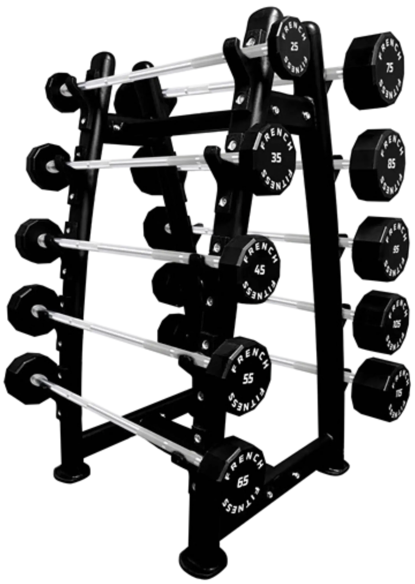 French Fitness Straight Urethane Barbell Bar Set, 25-115 lbs (New) Image