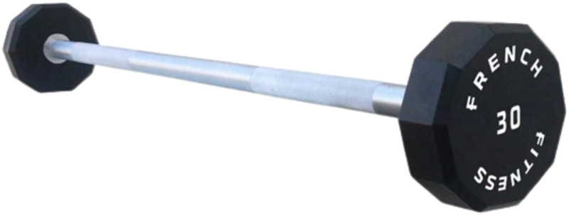 French Fitness Straight Urethane Barbell 30 lbs - Single (New)