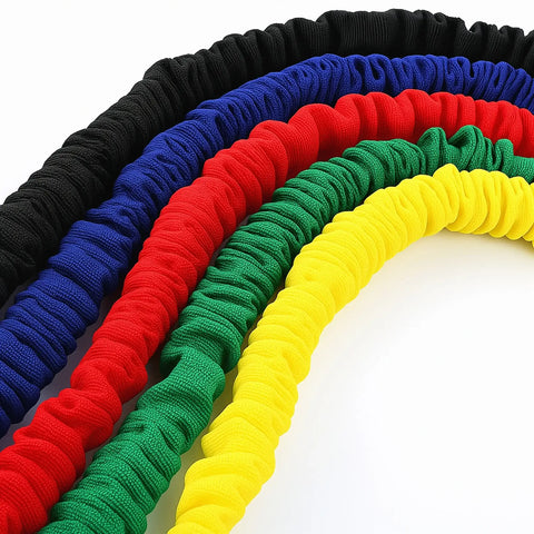 French Fitness Toning Resistance Tube Bands w/Handles - Red (15 lbs) (New) - Detailed View