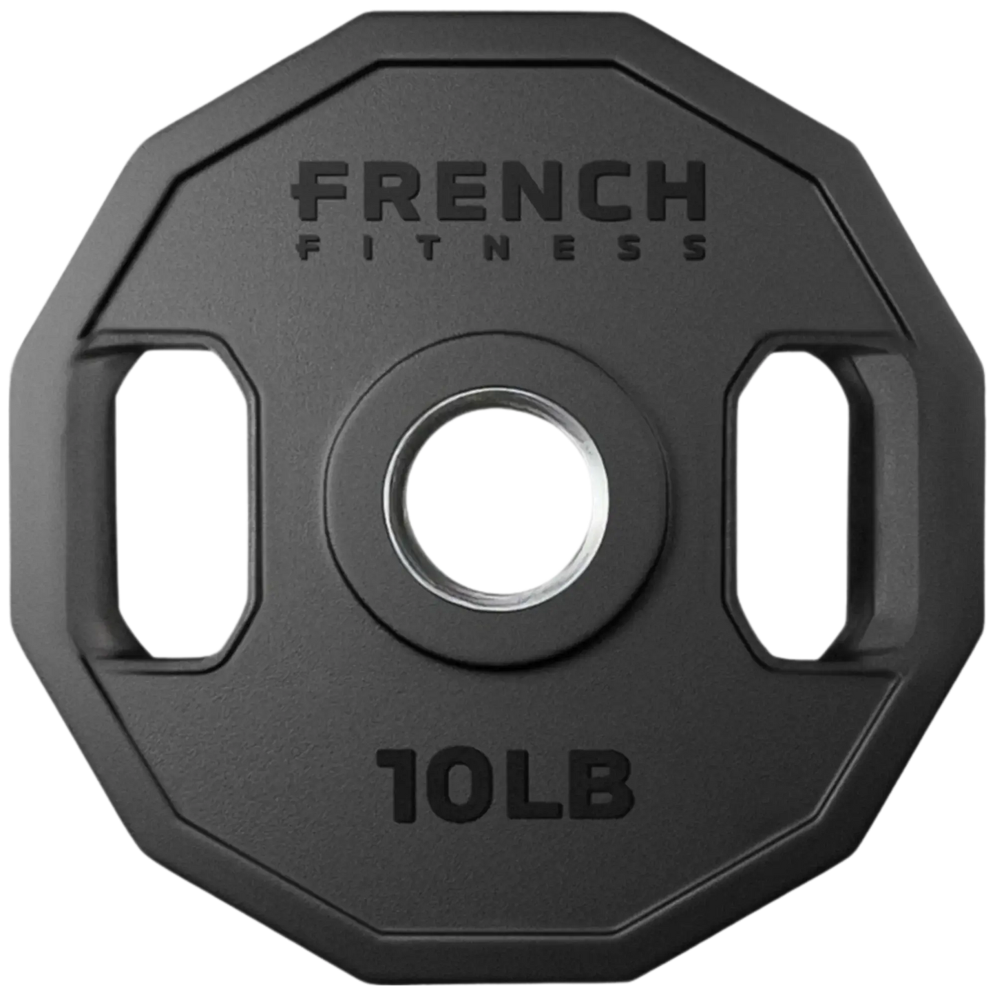 French Fitness Urethane Olympic Weight Plate V2 10 lbs Black (New) Image