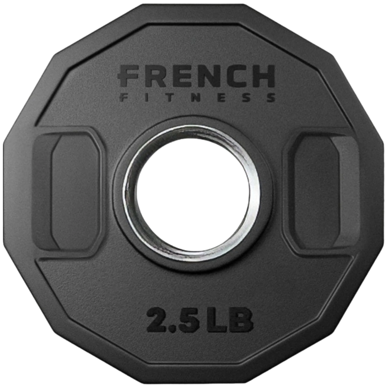French Fitness Urethane Olympic Weight Plate V2 2.5 lbs Black (New)
