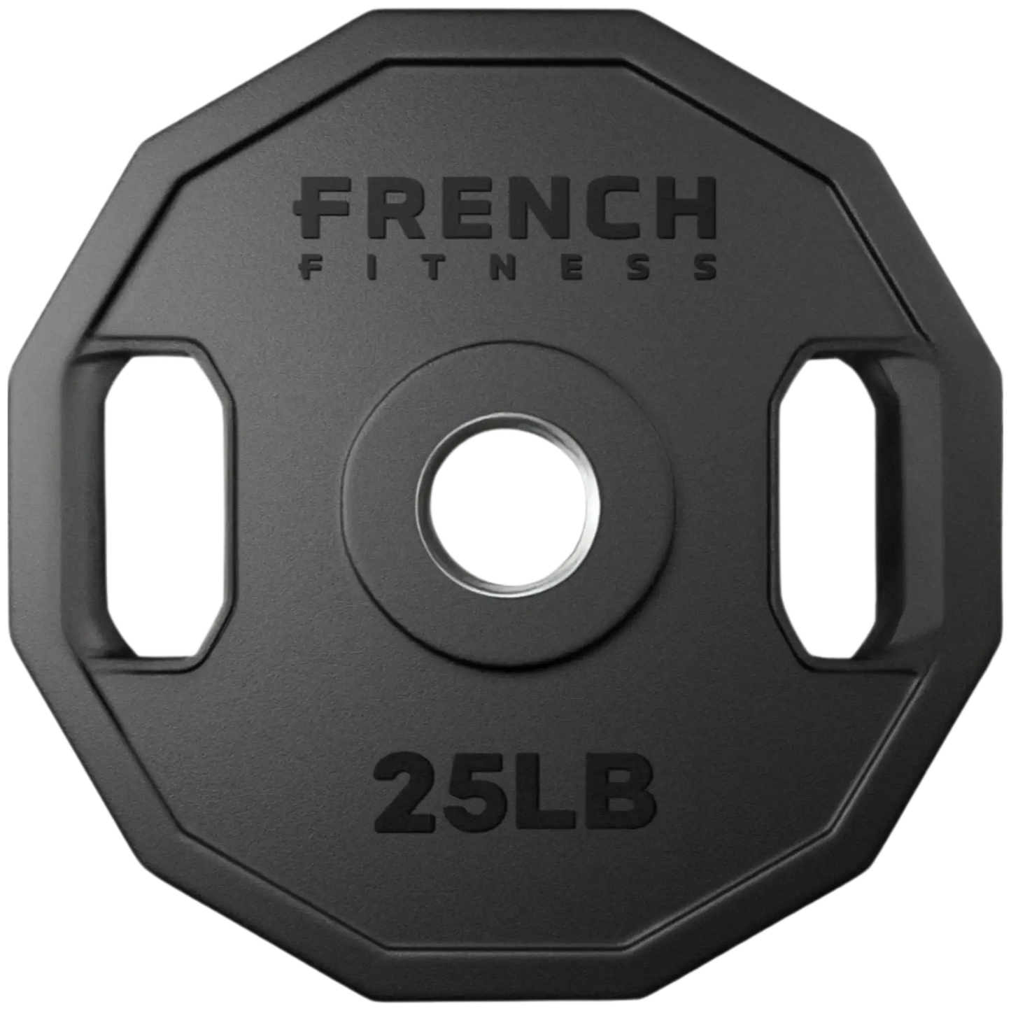 French Fitness Urethane Olympic Weight Plate V2 25 lbs Black (New) Image
