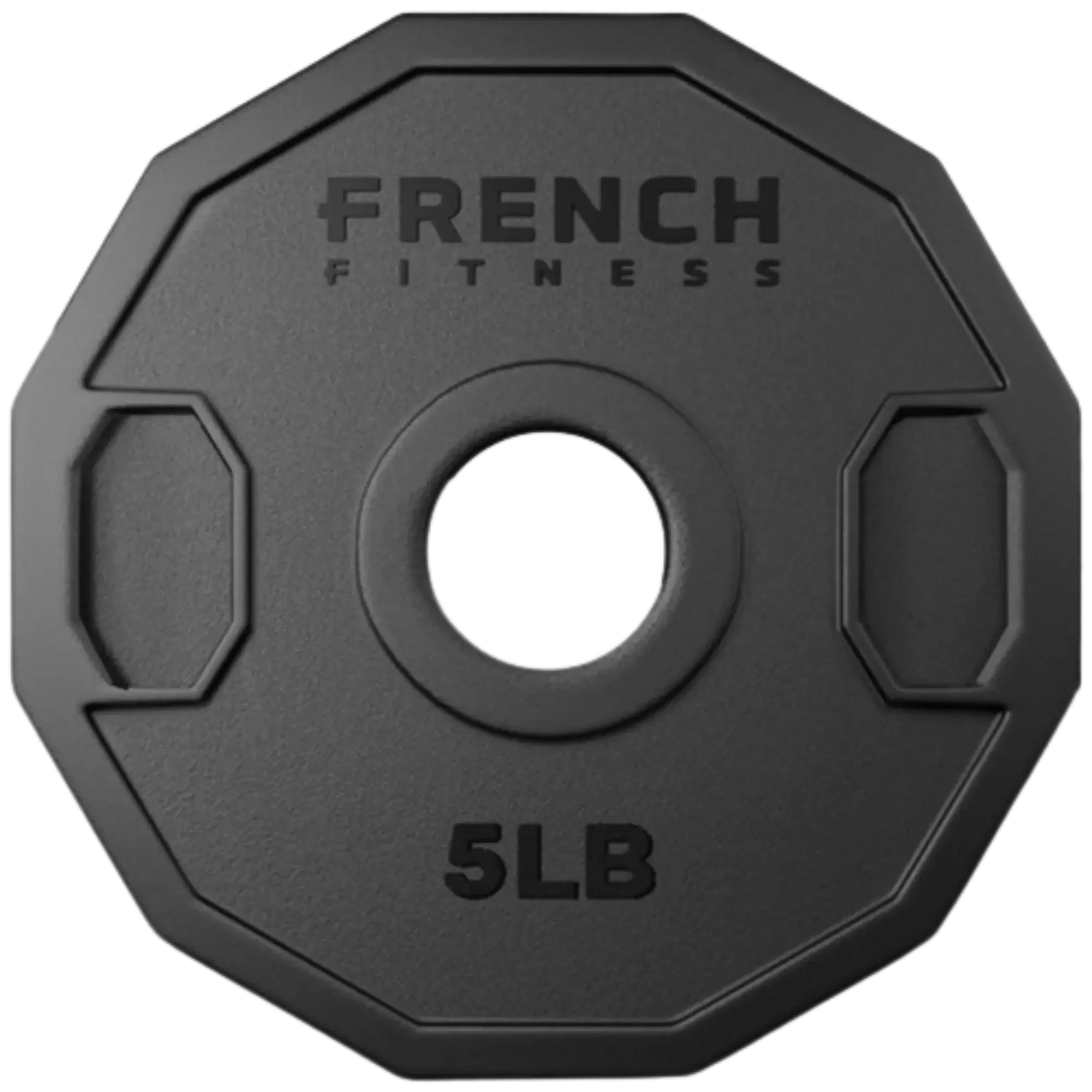 French Fitness Urethane Olympic Weight Plate V2 5 lbs Black (New) Image
