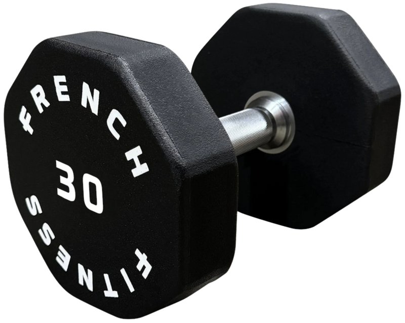 French Fitness Urethane 8 Sided Hex Dumbbell 30 lbs - Single (New)