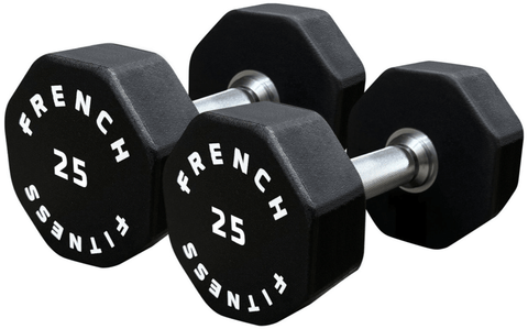 French Fitness Urethane 8 Sided Hex Dumbbell Set, 5-50 lbs (New) Image 6