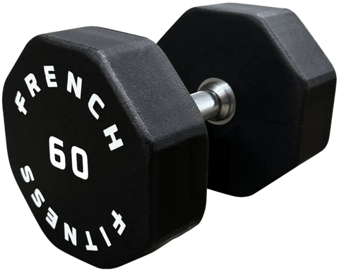 French Fitness Urethane 8 Sided Hex Dumbbell 60 lbs - Single (New) Image