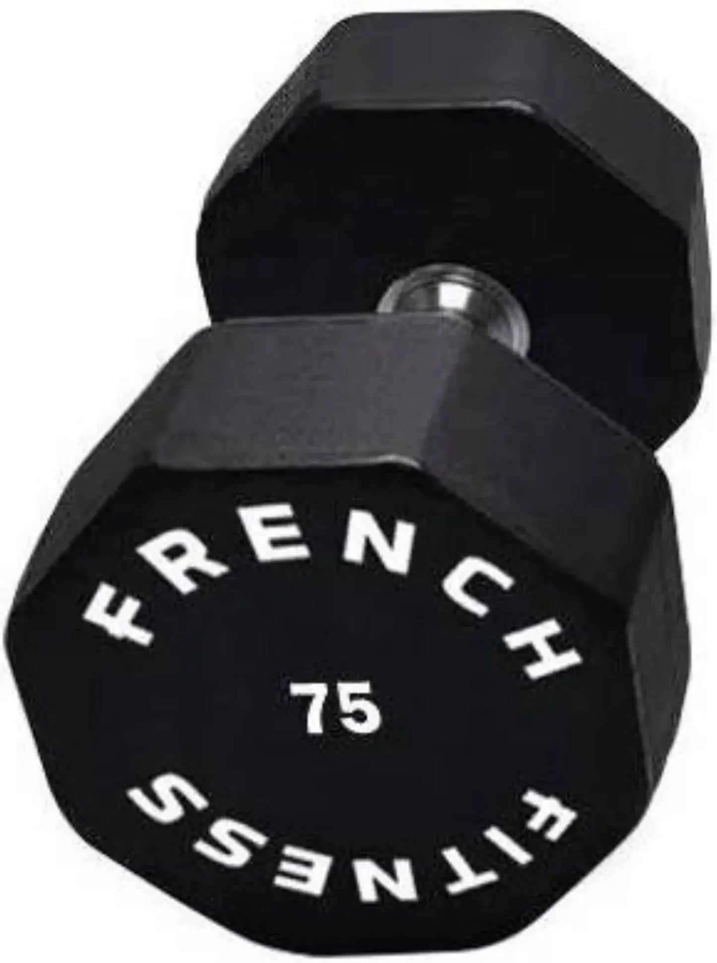 French Fitness Urethane 8 Sided Hex Dumbbell 75 lbs - Single (New) Image 2