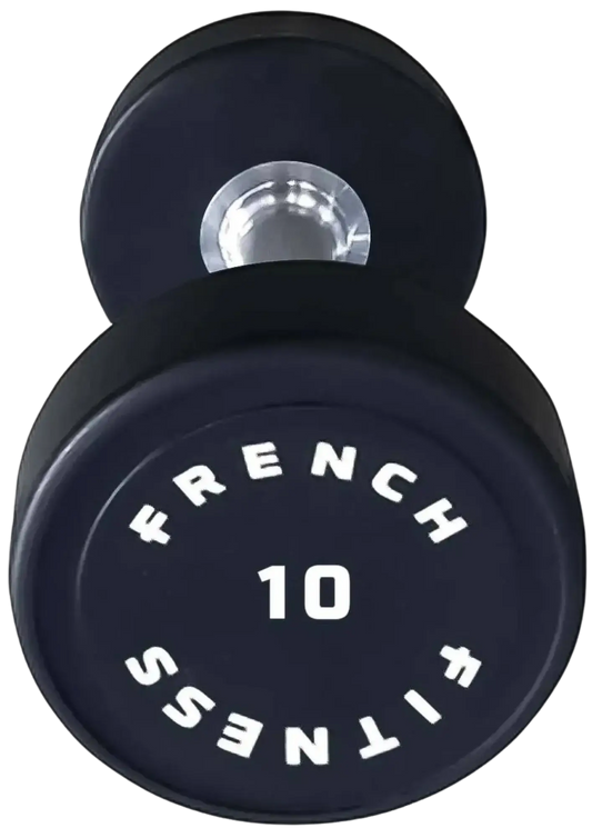 French Fitness Urethane Round Pro Style Dumbbell 10 lbs - Single (New) Image