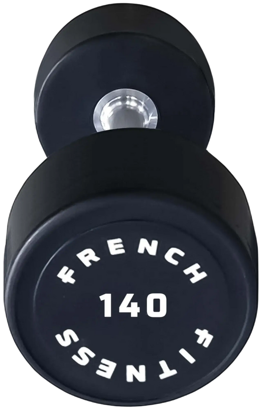 French Fitness Urethane Round Pro Style Dumbbell 140 lbs - Single (New) Image