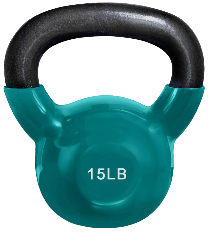 French Fitness Vinyl Kettlebell 15 lbs (New)