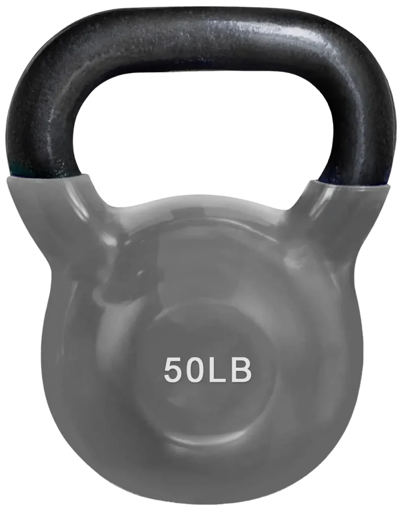 French Fitness Vinyl Kettlebell Set 5-50 lbs (New)