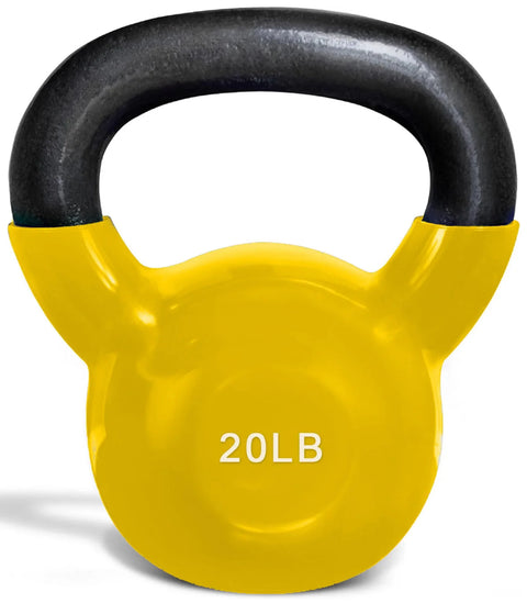 French Fitness Vinyl Kettlebell Set 5-30 lbs (New)