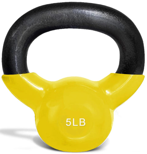 French Fitness Vinyl Kettlebell Set 5-50 lbs (New)