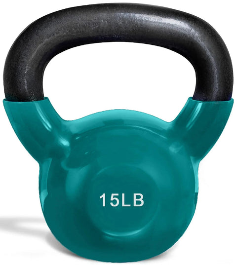 French Fitness Vinyl Kettlebell Set 5-50 lbs (New)