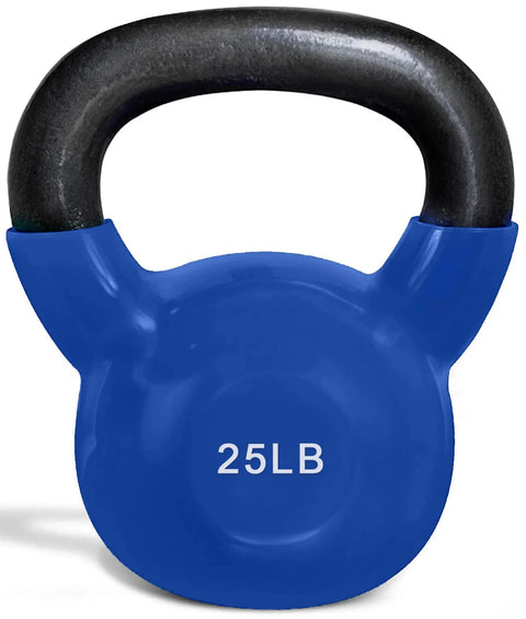 French Fitness Vinyl Kettlebell Set 5-50 lbs (New)