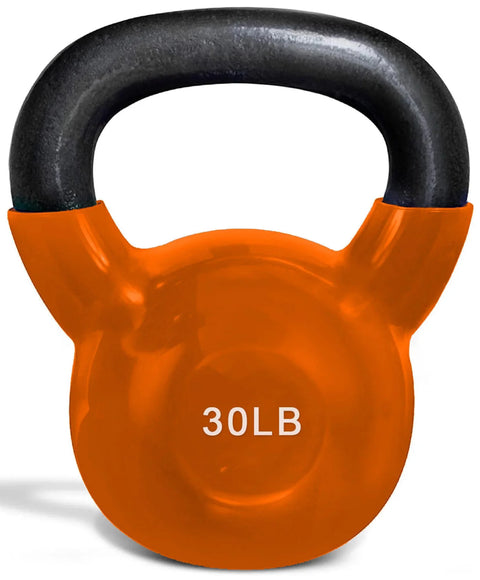 French Fitness Vinyl Kettlebell Set 5-50 lbs (New)