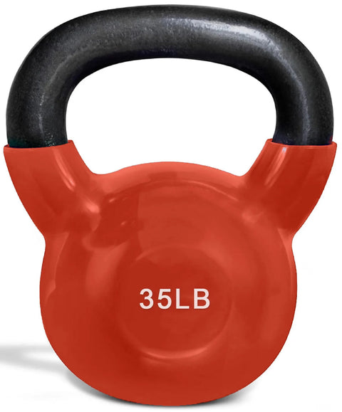 French Fitness Vinyl Kettlebell Set 5-50 lbs (New)