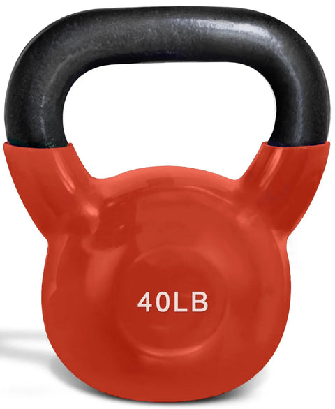 French Fitness Vinyl Kettlebell Set 5-50 lbs (New)