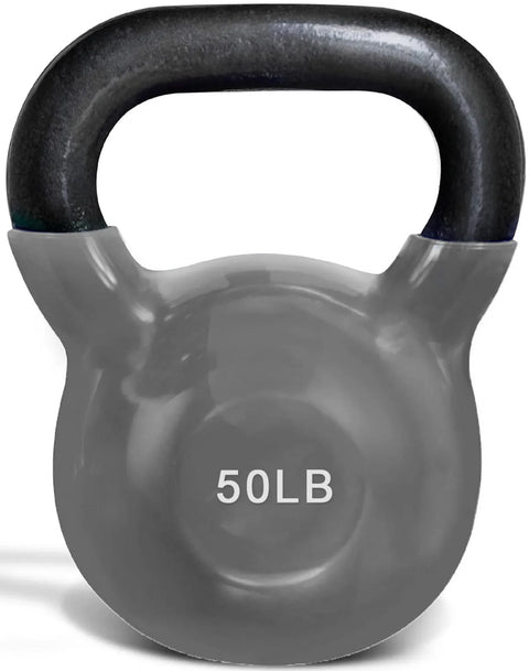 French Fitness Vinyl Kettlebell Set 5-60 lbs (New)