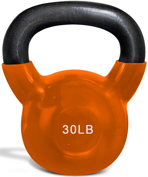 French Fitness Vinyl Kettlebell Set 5-60 lbs (New)