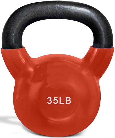 French Fitness Vinyl Kettlebell Set 5-60 lbs (New)