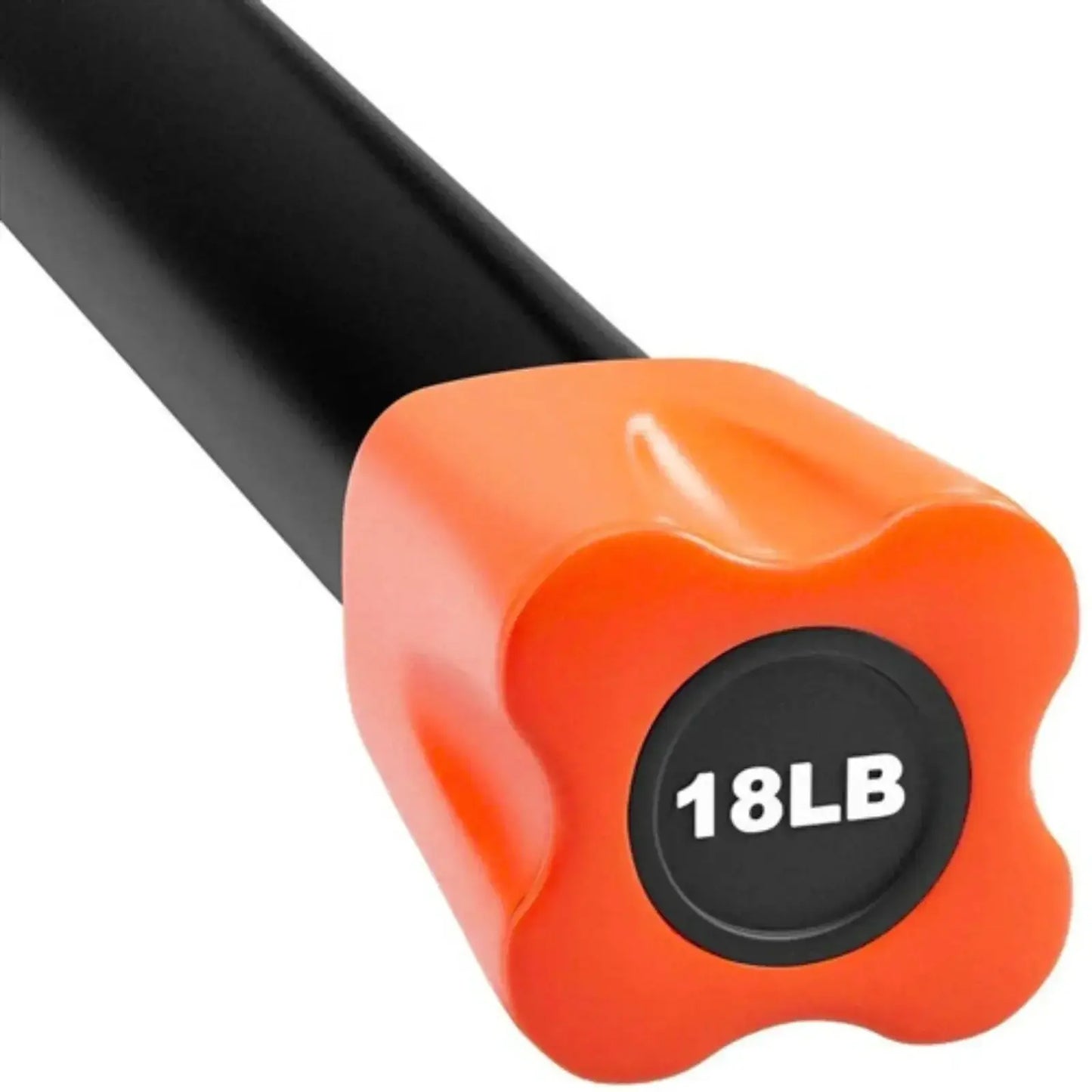 French Fitness Weighted Body Fitness Bar 18 lbs - Orange (New)