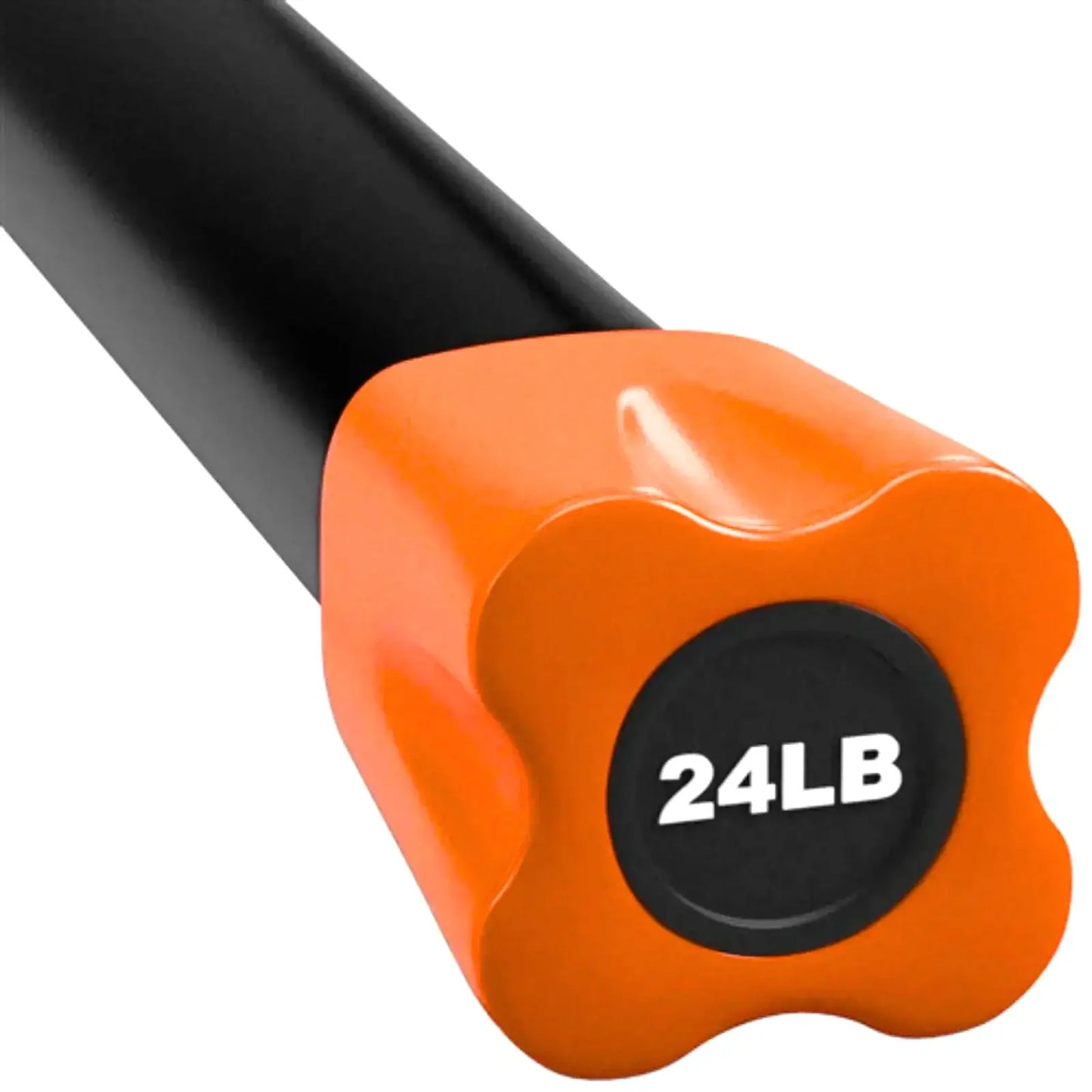French Fitness Weighted Body Fitness Bar 24 lbs - Orange (New)