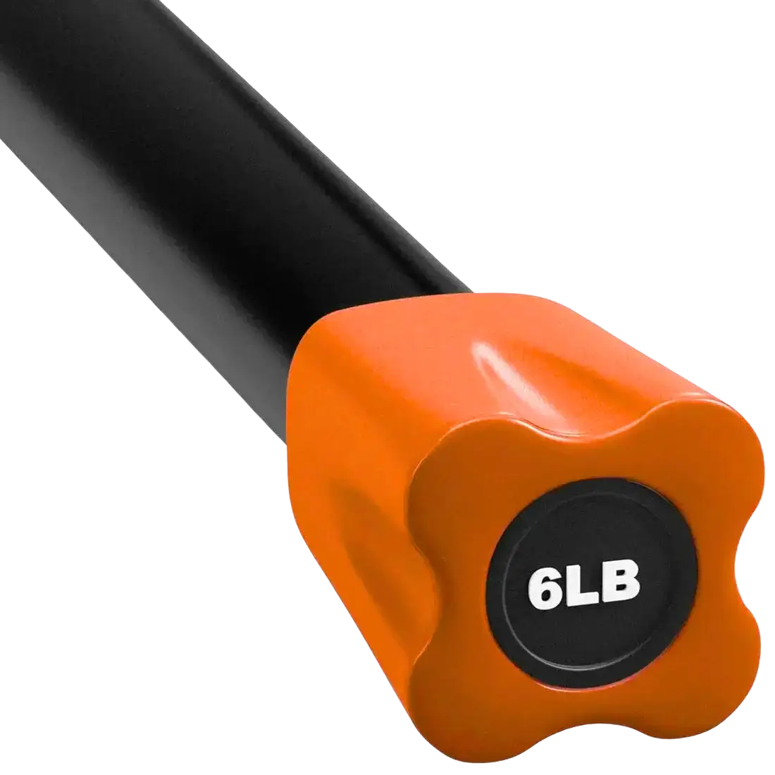 French Fitness Weighted Body Fitness Bar 6 lbs - Orange (New) Image 2