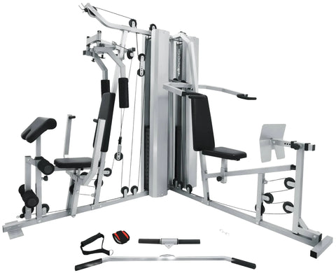 French Fitness X2 Corner Home Gym System - Silver (New)