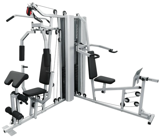 French Fitness X2 Corner Home Gym System - Silver (New) Image