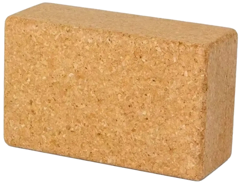 French Fitness 3" Yoga Cork Block (New) - Close Up View