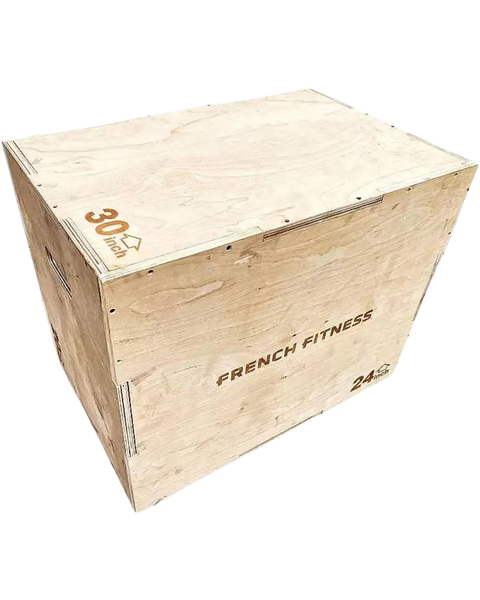 French Fitness 20-24-30 3-In-1 Wooden Plyo Box (New)