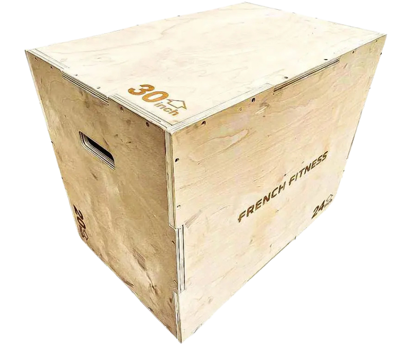 French Fitness 20-24-30 3-In-1 Wooden Plyo Box (New)