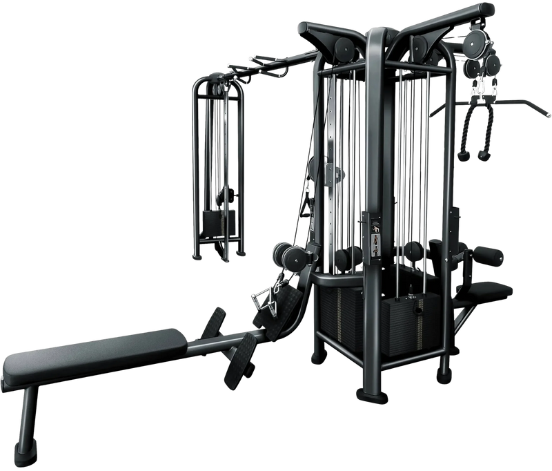 French Fitness FFB Black 5 Stack Multi Jungle Gym (New)