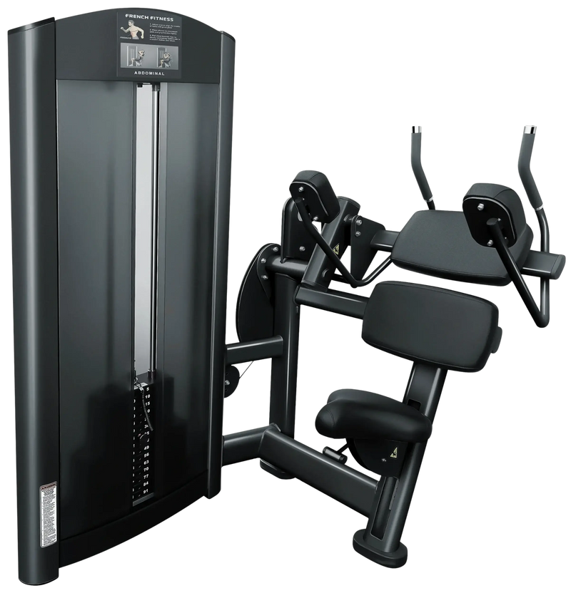 French Fitness FFB Black Selectorized Abdominal Crunch (New)