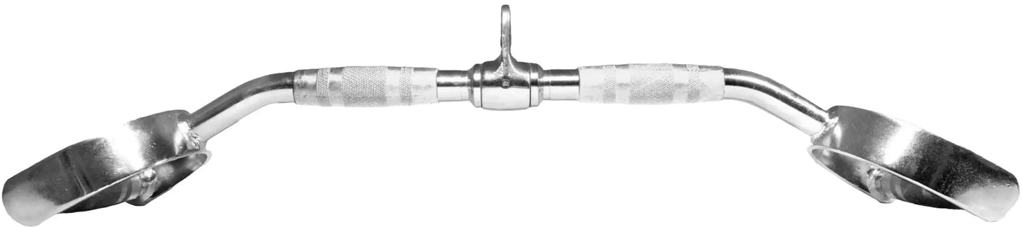 French Fitness - Chrome 28" Pro-Style Lat Bar (New) - Front View