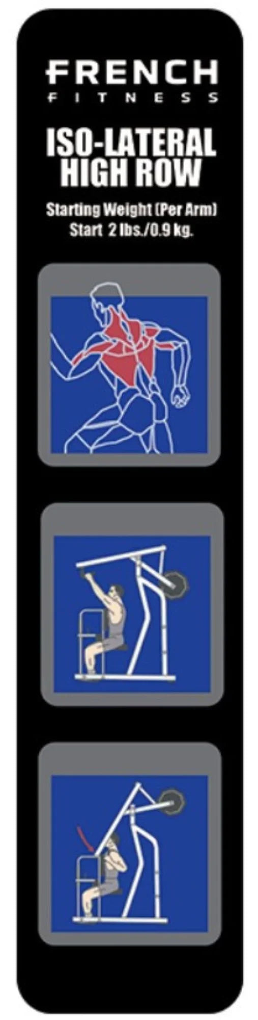 French Fitness Marin Iso-Lateral High Row Plate Loaded (New) Image 2