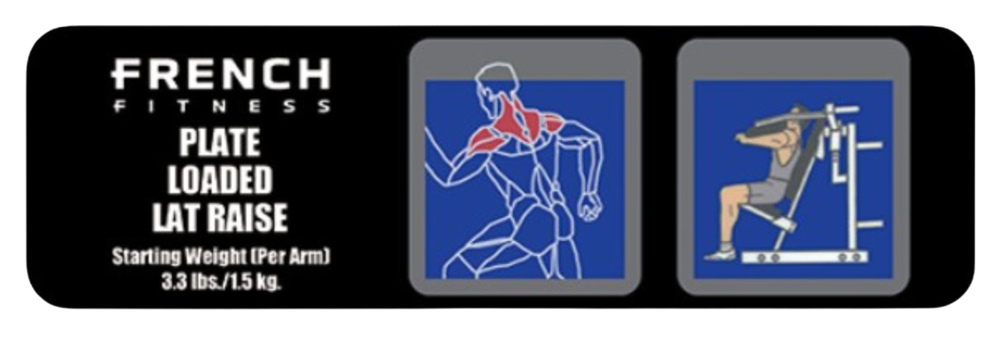French Fitness Napa Lateral Lat Raise Plate Loaded (New) Image 4