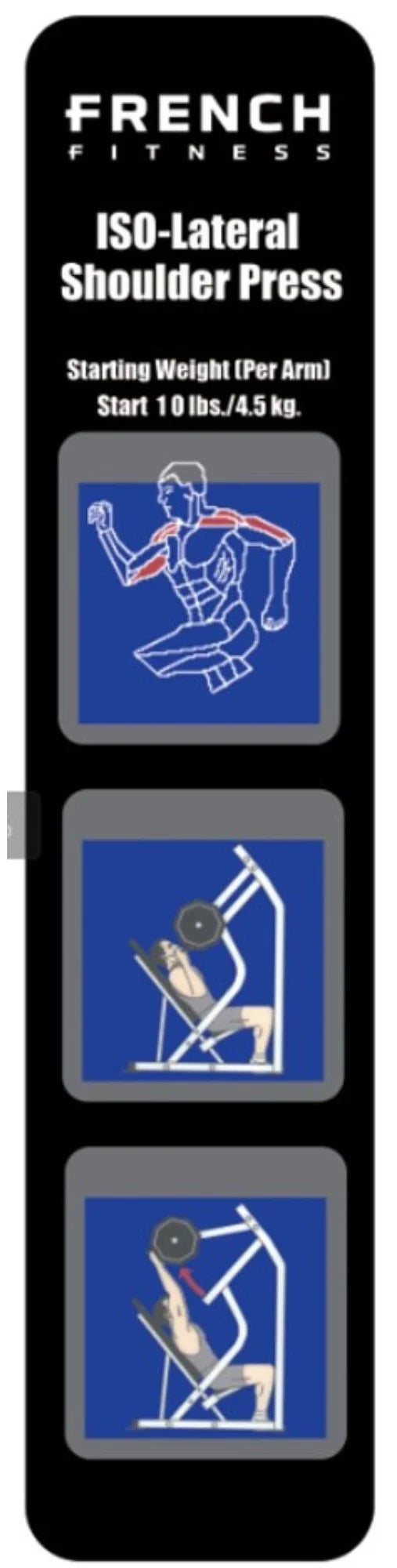 French Fitness Marin Iso-Lateral Shoulder Press Plate Loaded (New) Image 3