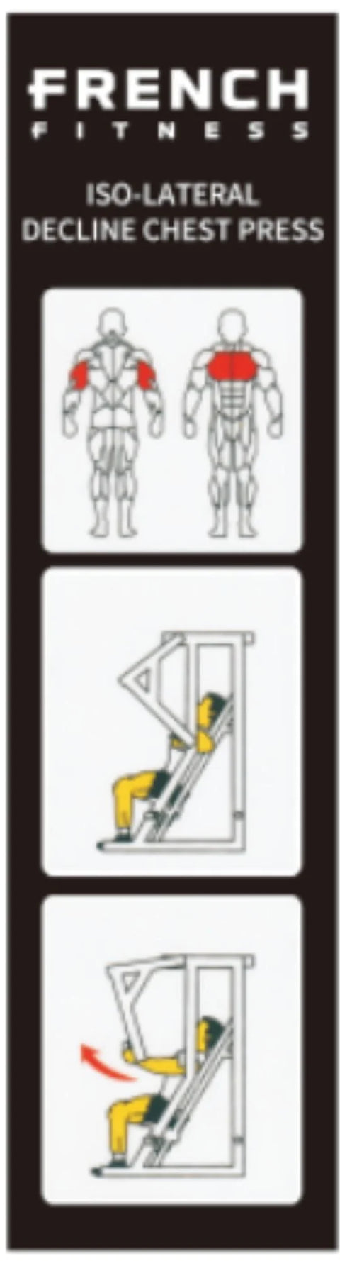 French Fitness Napa Iso-Lateral Decline Chest Press Plate Loaded (New)