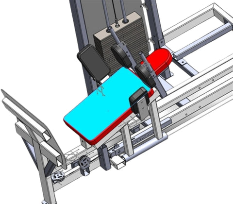 French Fitness Shasta Selectorized Horizontal Leg Press (New)