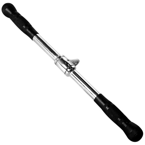 French Fitness Rubber Grip 21" Revolving Straight Bar (New)