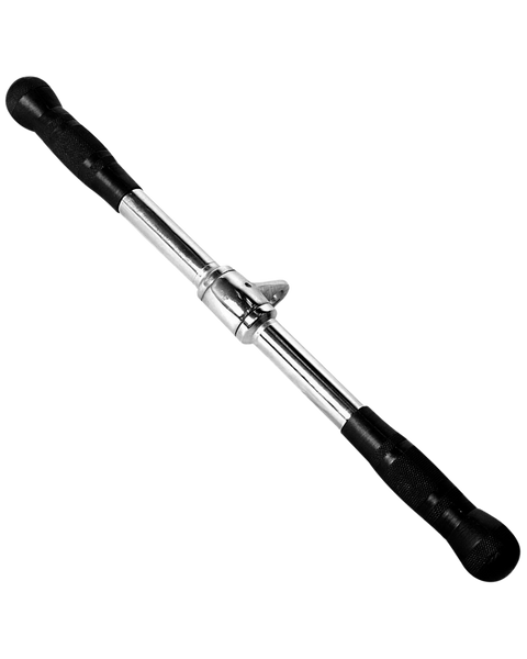 French Fitness Rubber Grip 21" Revolving Straight Bar (New)