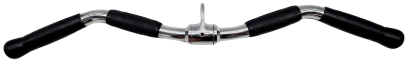 French Fitness - 28" Rubber Grip Revolving Curl Bar (New) - Front View