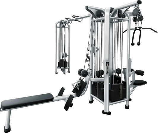 French Fitness FFS Silver 5 Stack Multi Jungle Gym (New)