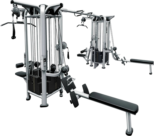 French Fitness FFS Silver 8 Stack Multi Jungle Gym (New)