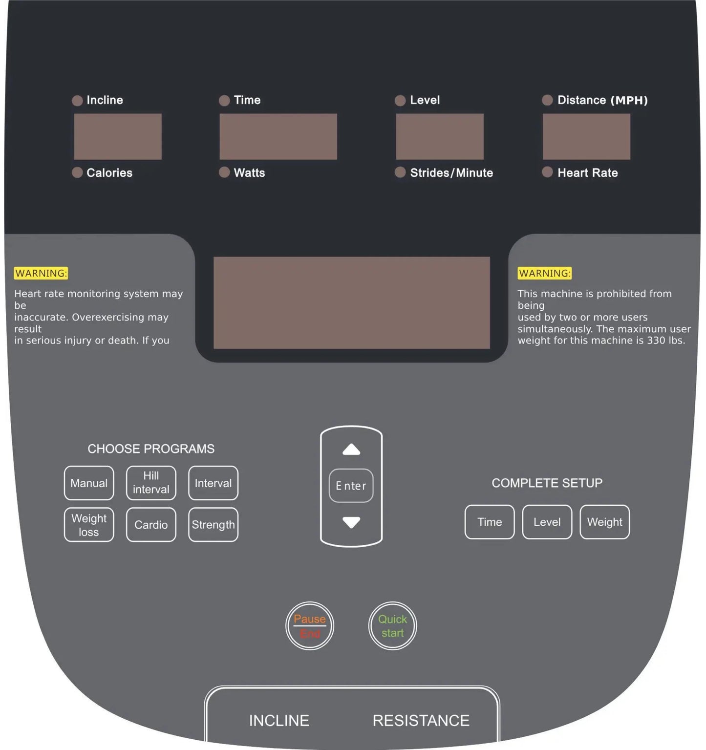 French Fitness Silver Arc Elliptical Trainer (New)