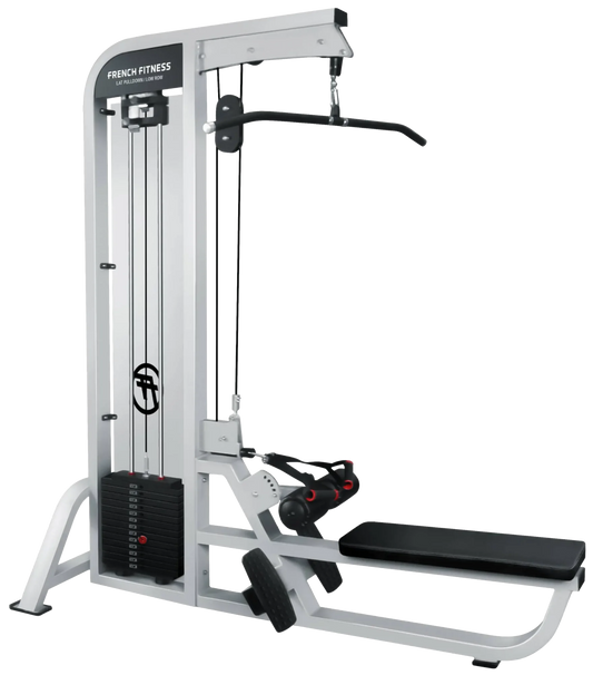 French Fitness Shasta Lat Pulldown / Low Row - Angled View