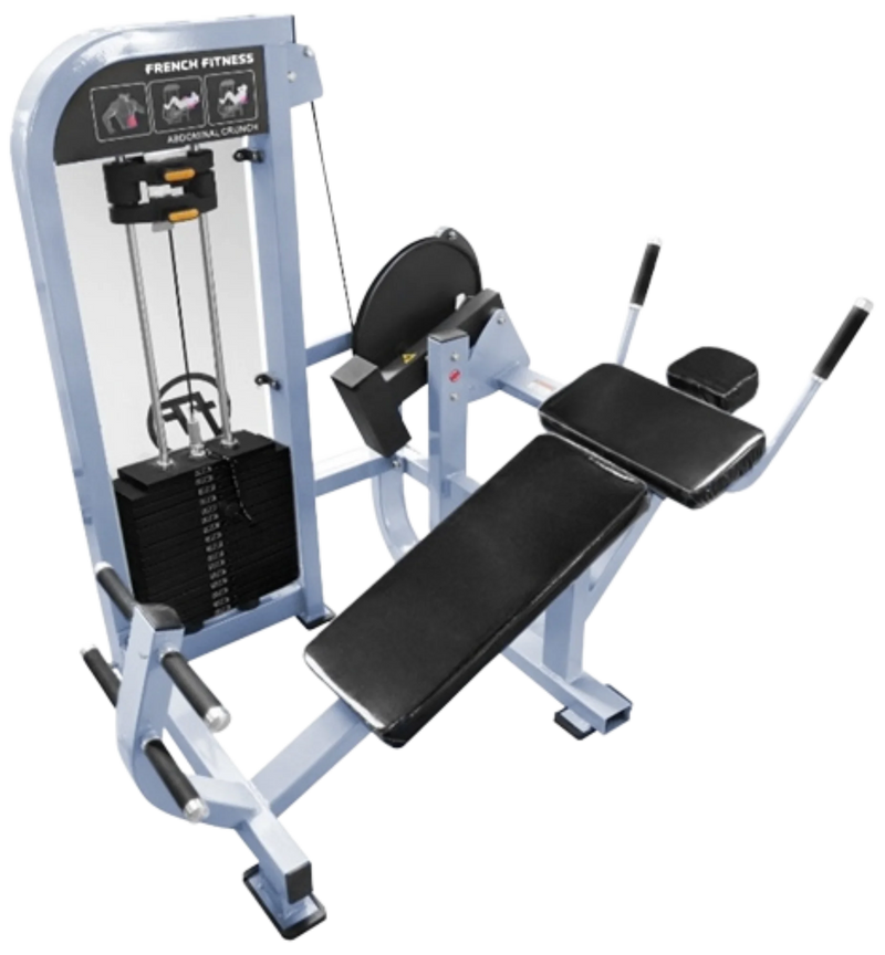 French Fitness Shasta Selectorized Horizontal Ab Crunch (New)