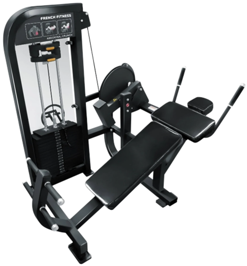 French Fitness Tahoe Selectorized Horizontal Ab Crunch (New)